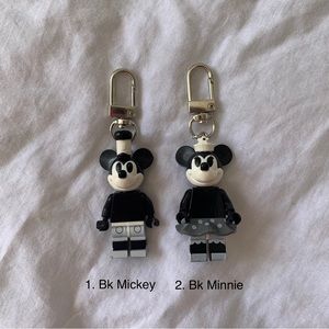 Disney Mickey Minnie mini figure lego keychain | small gift couple items